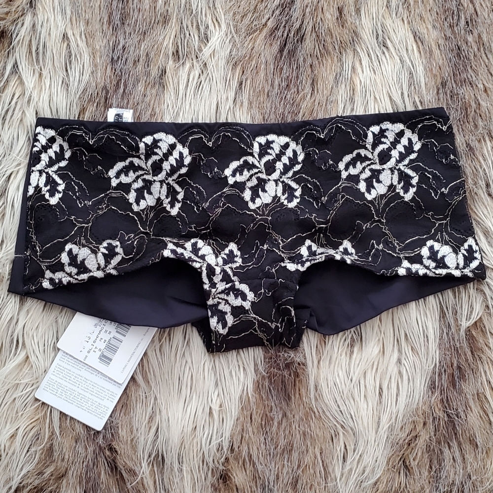 NEW tags La Perla $398 Slishmagic lace bikini REVERSIBLE bottom boy short